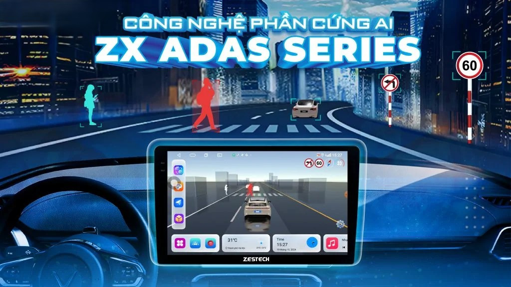 Màn hình Android Zestech ZX ADAS TC với giao diện thông minh