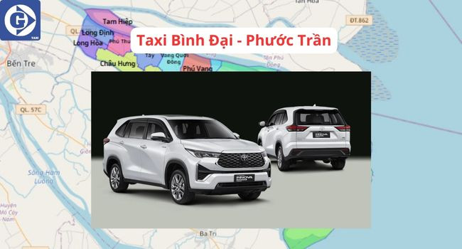 Màn hình đặt xe Taxi Bình Đại Bến Tre qua ứng dụng di động