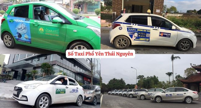 Màn hình ứng dụng đặt xe hiển thị tùy chọn tìm số taxi Phổ Yên Thái Nguyên