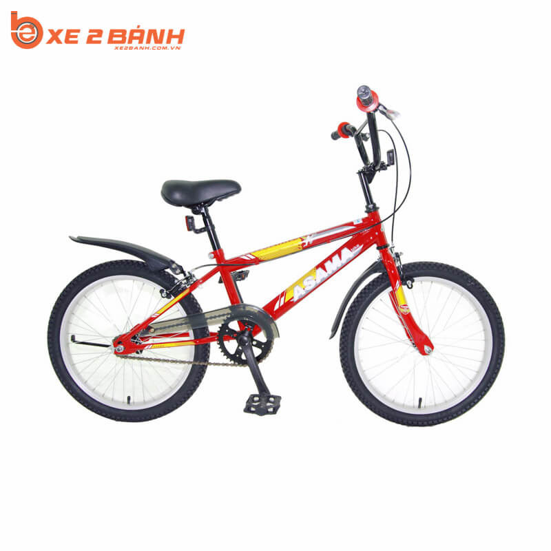 Mẫu xe đạp học sinh ASAMA AMT02 20 inch màu đỏ cá tính