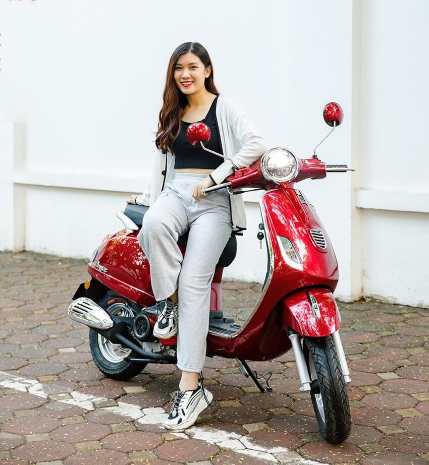 Mẫu xe ga 50cc NIOSHIMA PLUS với thiết kế tinh tế và đồng hồ điện tử hiện đại