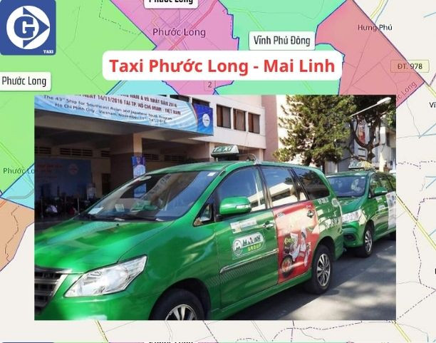 Mẫu xe taxi Mai Linh hoạt động ở khu vực Phước Long Bạc Liêu