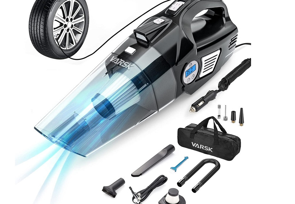 Máy hút bụi ô tô 4 trong 1 VARSK có lực hút mạnh mẽ và bộ lọc HEPA