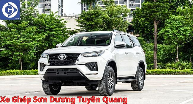 Minh họa dịch vụ xe ghép tiện chuyến tại Sơn Dương Tuyên Quang