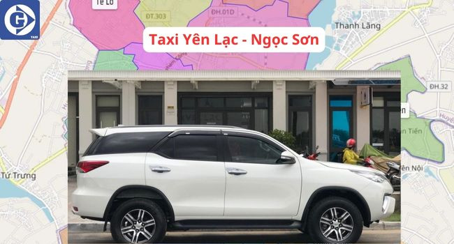 Minh họa xe taxi của hãng Minh Tuân Taxi Yên Lạc đang sẵn sàng đón khách tại khu vực trung tâm