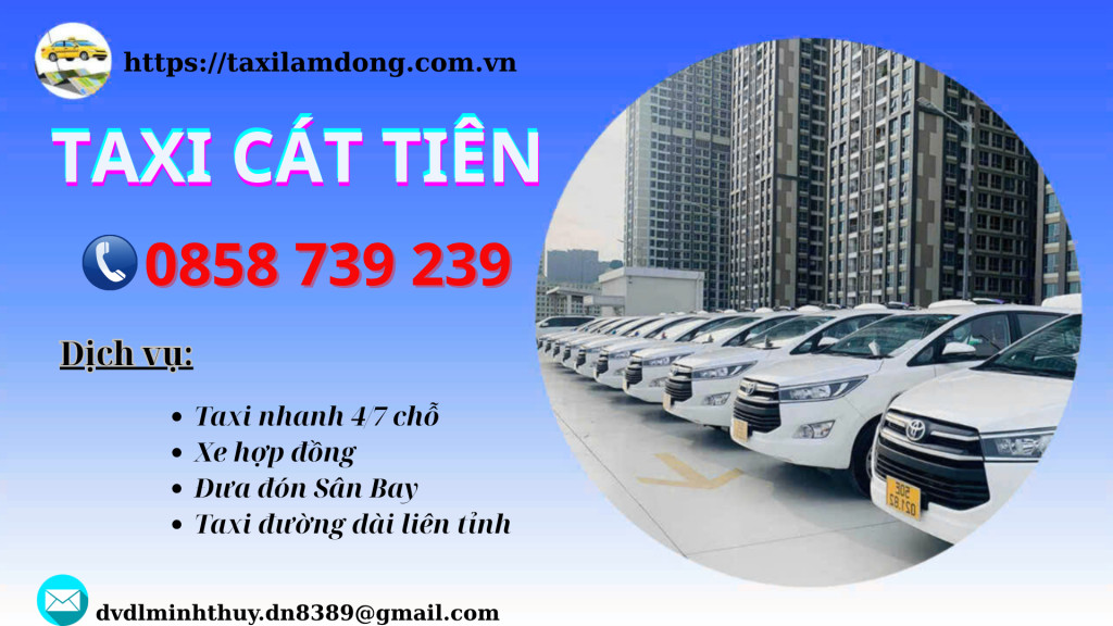 Một chiếc taxi hiện đại đang chờ đón khách, minh họa cho dịch vụ gọi taxi Lâm Đồng tiện lợi và nhanh chóng.