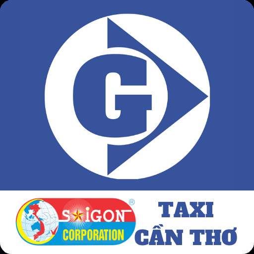 Một chiếc taxi màu xanh di chuyển trên đường phố Cần Thơ