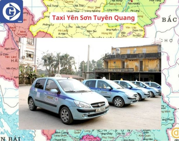 Một chiếc taxi Yên Sơn Tuyên Quang đang chờ khách, tượng trưng cho sự tiện lợi khi sử dụng dịch vụ.