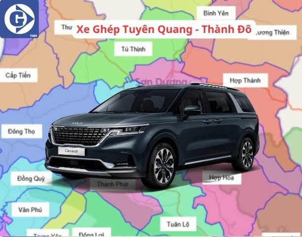 Một chiếc xe 4 chỗ màu trắng, thường được sử dụng cho các chuyến xe tiện chuyến Tuyên Quang, đỗ trên đường.