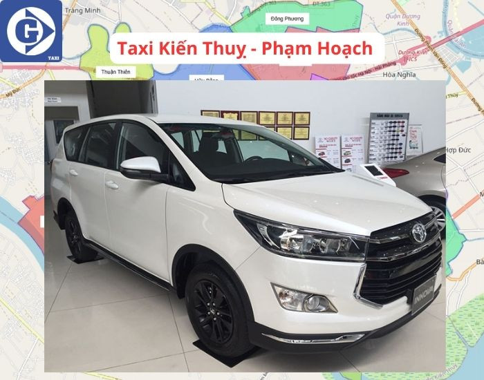 Một chiếc xe Taxi Kiến Thuỵ Phạm Hoạch đang đậu