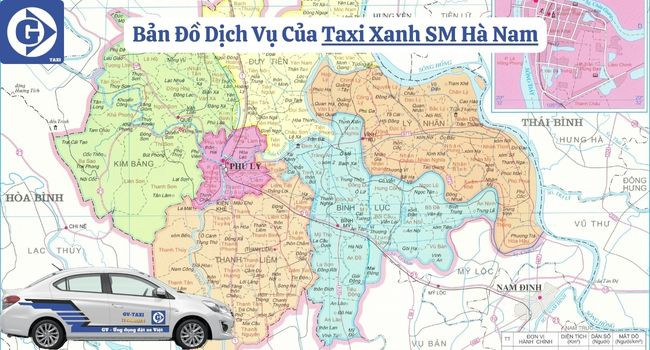 Một chiếc xe Taxi Xanh SM màu xanh đang đỗ