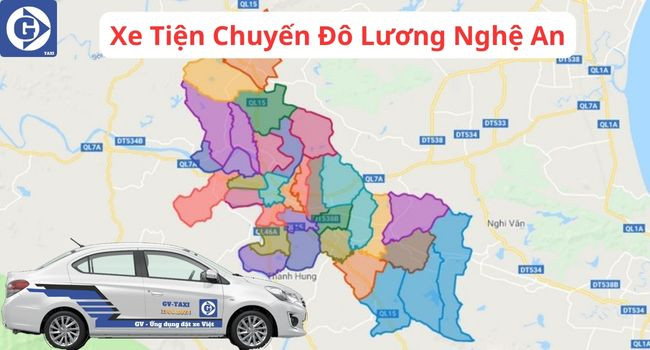 Một chiếc xe van điển hình sử dụng trong dịch vụ xe ghép hoặc xe tiện chuyến tại các khu vực như Đô Lương, Nghệ An