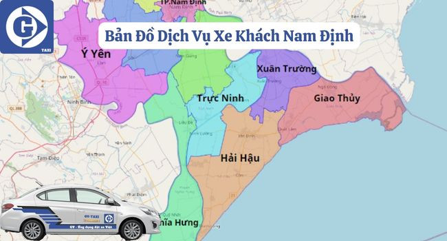 Một chuyến xe khách đang chuẩn bị khởi hành từ Nam Định