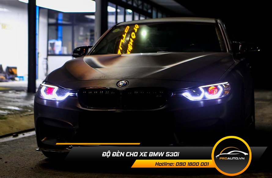 Nâng cấp hệ thống đèn chiếu sáng trên BMW 530i