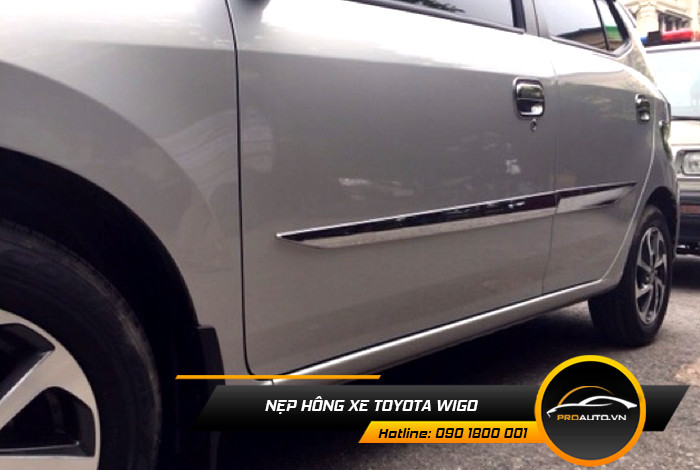 Nẹp sườn hông xe Toyota Wigo chống va chạm nhẹ