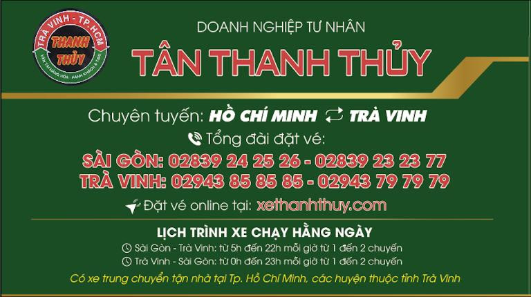 Nhà xe Thanh Thủy Trà Vinh có tần suất chạy xe dày đặc từ sáng sớm đến tối muộn