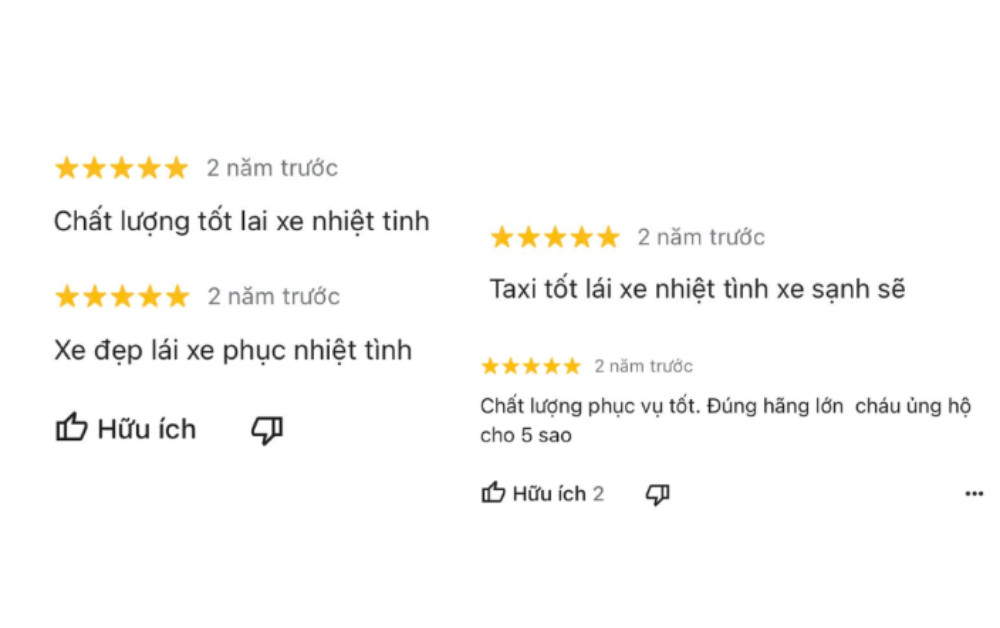 Nhận xét của du khách về dịch vụ taxi Mai Linh Văn Lâm Hưng Yên trên Google Maps