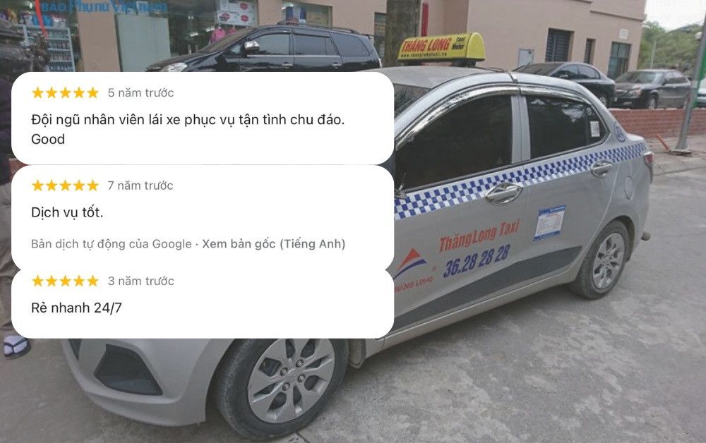 Nhận xét của khách hàng về chất lượng dịch vụ Taxi Thăng Long