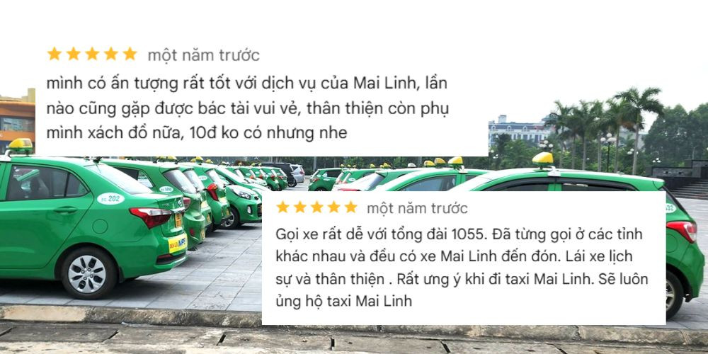 Nhận xét tích cực của khách hàng về dịch vụ taxi Mai Linh