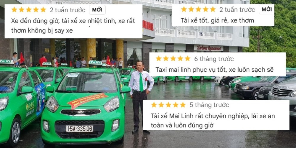 Nhiều đánh giá 5 sao cho Taxi Mai Linh Kiến Thụy Hải Phòng trên Google Maps