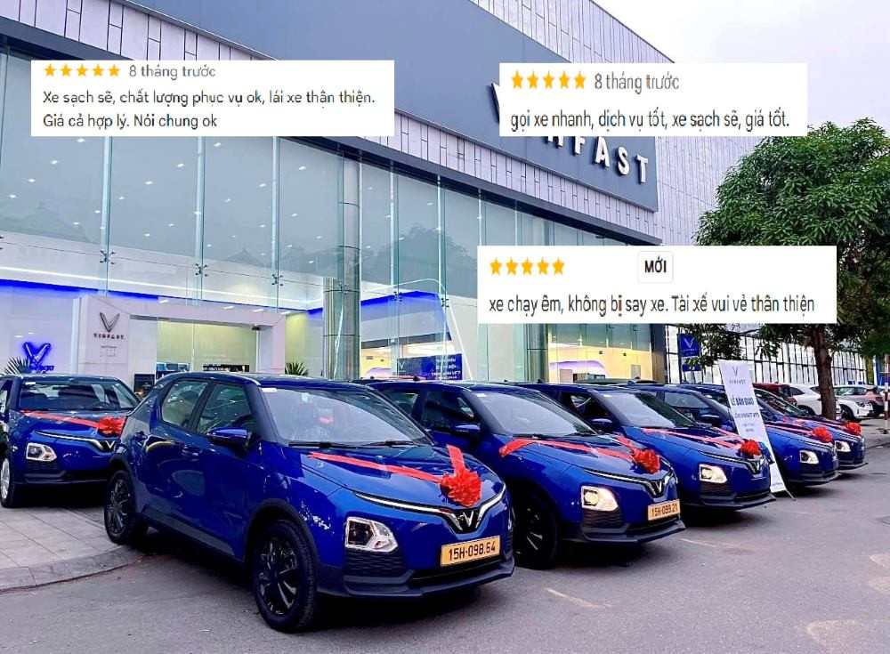 Nhiều khách hàng đánh giá 5 sao cho Taxi Nguyễn Thành Kiến Thụy Hải Phòng