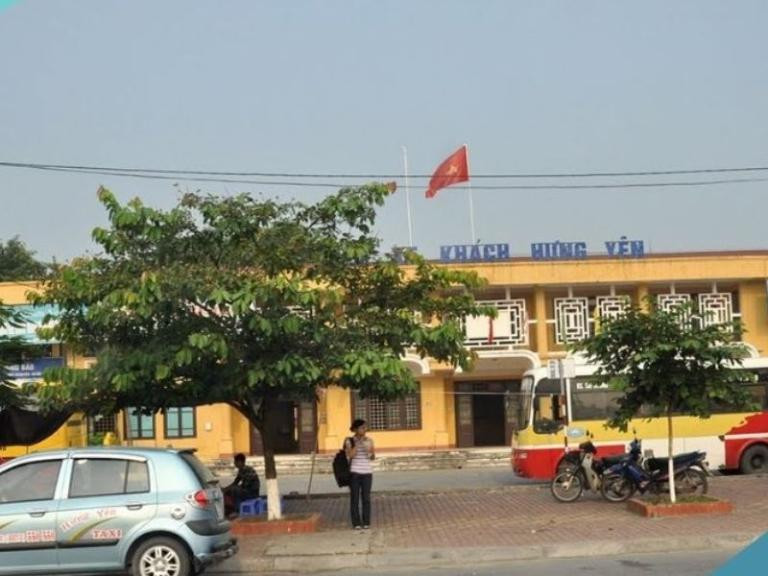 Nhìn từ trên cao xuống bến xe khách Hưng Yên