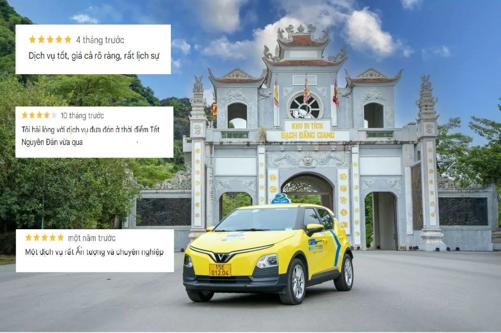 Nhờ dịch vụ tốt và giá cả cạnh tranh, taxi Én Vàng Tiên Lãng nhận được nhiều đánh giá tốt trên Google Maps