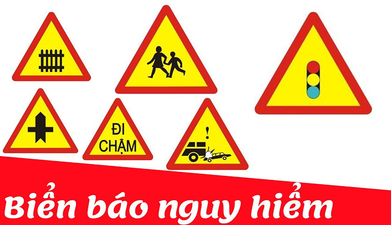 Nhóm biển báo cảnh báo nguy hiểm trên đường