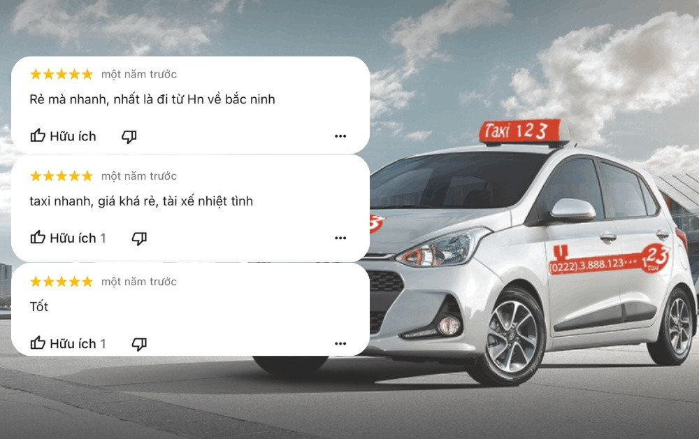 Những đánh giá tích cực của hành khách dành cho Taxi 123