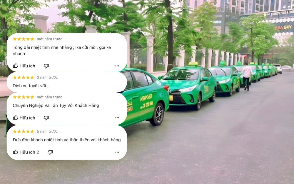 Những đánh giá tích cực của khách hàng về dịch vụ taxi Mai Linh
