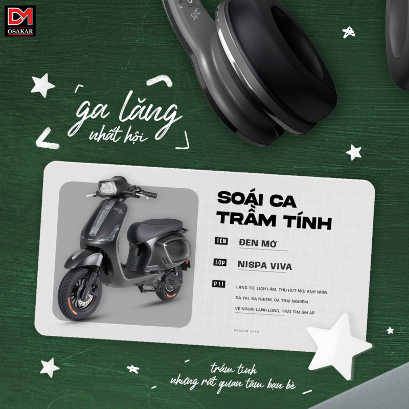 Nispa Viva màu đen mờ toát lên vẻ cá tính và lịch lãm