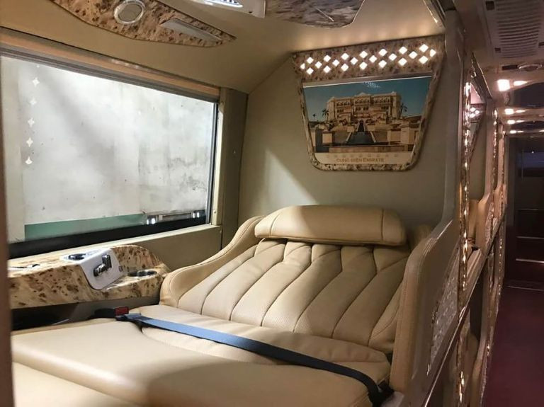 Nội thất cabin VIP sang trọng trên xe Nhà xe Sao Việt