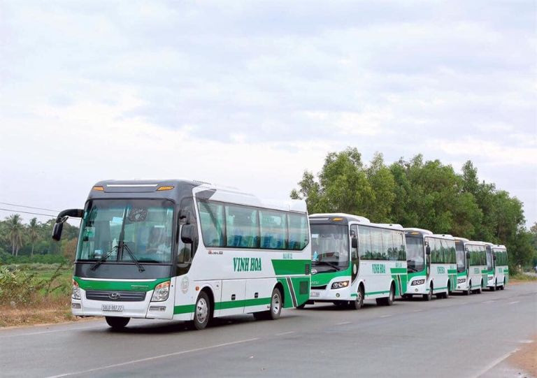 Nội thất sang trọng và tiện nghi trên xe khách Vinh Hoa chạy tuyến Hà Nội Bình Dương