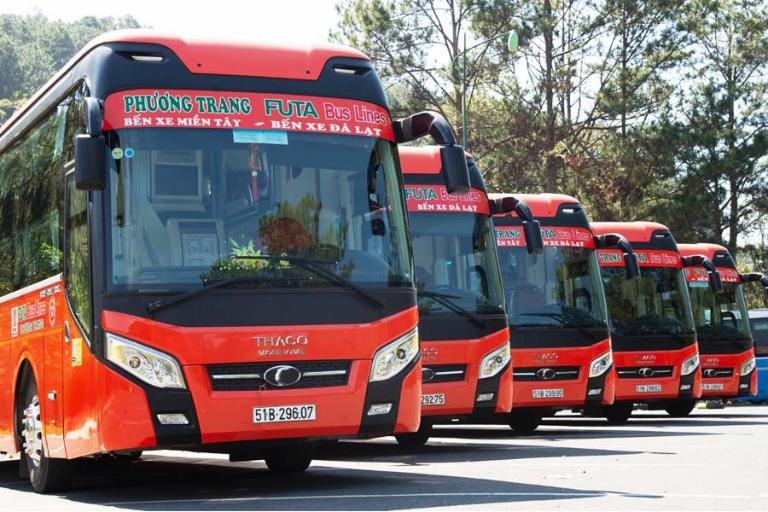 Nội thất tiện nghi bên trong xe chạy tuyến bến xe Cái Tắc