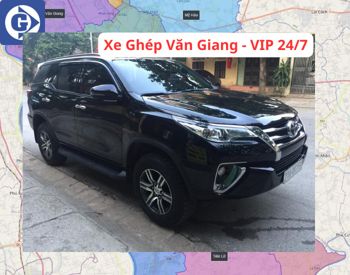 Nội thất tiện nghi của xe ghép VIP 24/7 phục vụ tuyến Văn Giang Hưng Yên