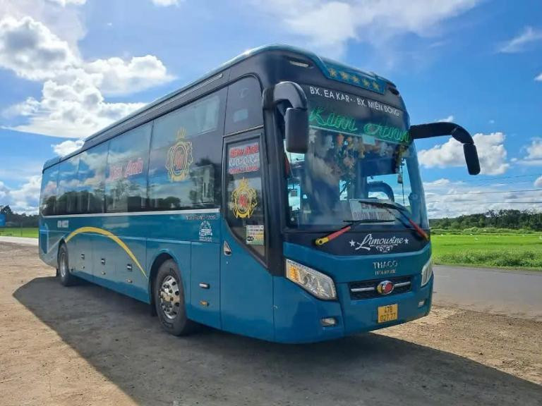 Nội thất tiện nghi của xe khách Kim Anh