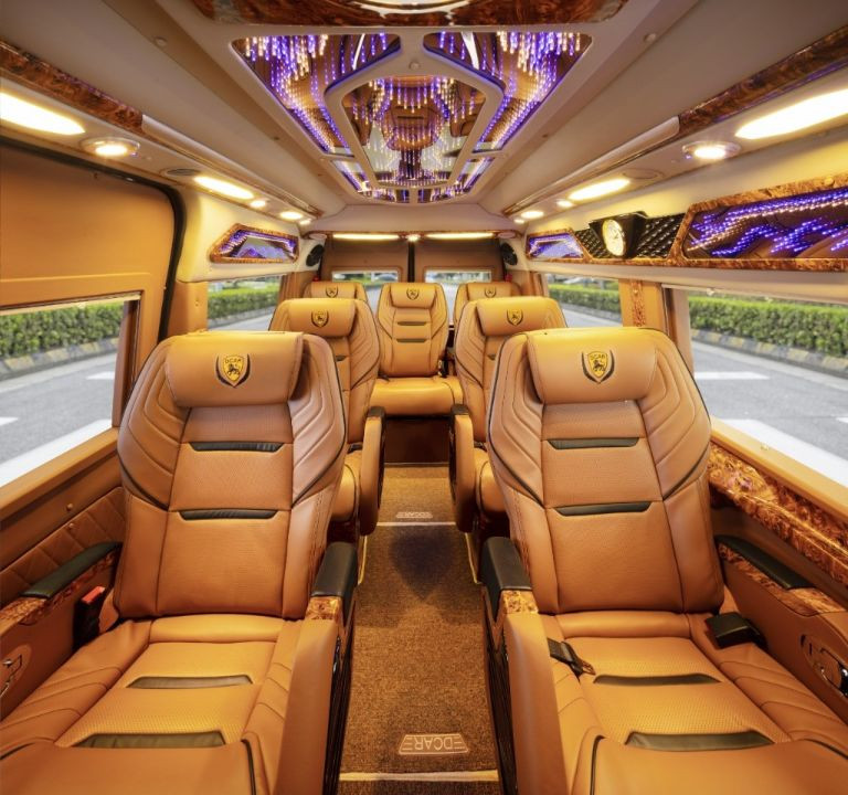 Nội thất tiện nghi trên xe khách Quỳnh Thanh Vip