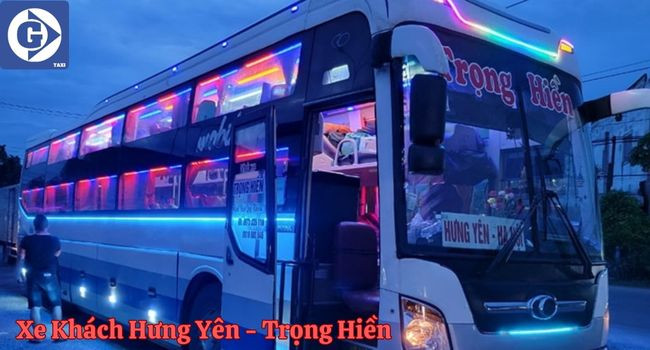 Nội thất tiện nghi trên xe khách Trọng Hiền Hưng Yên