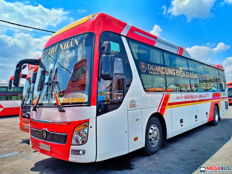 Nội thất xe giường nằm phục vụ tuyến Bến xe Hộ Phòng Cần Thơ