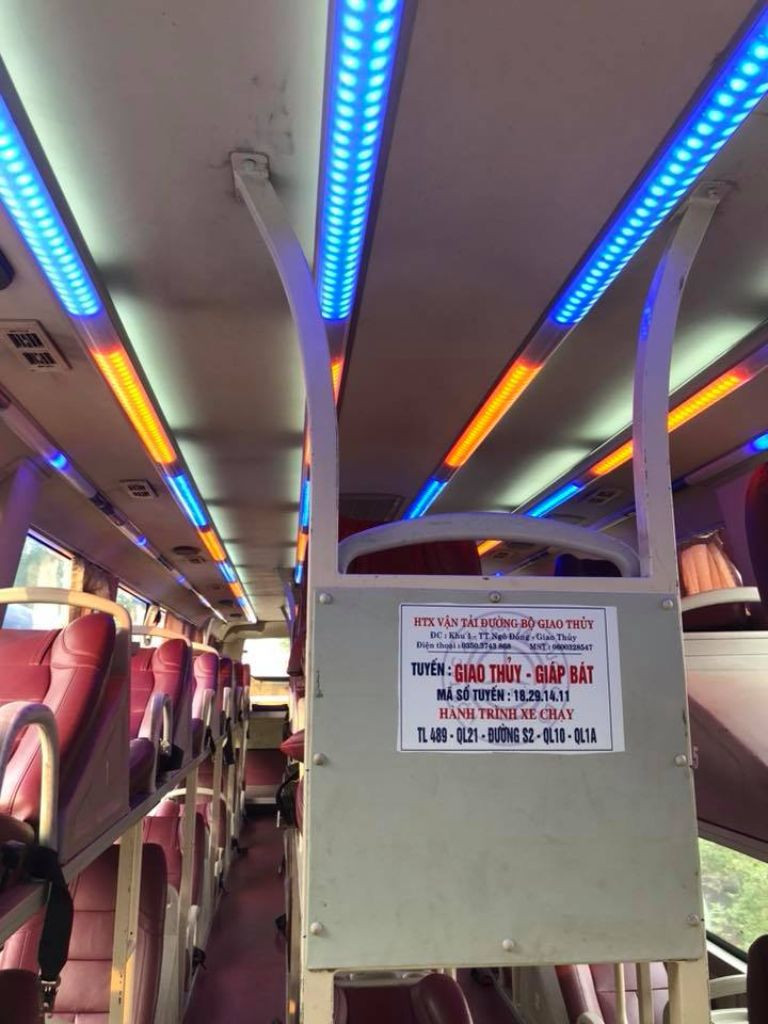 Nội thất xe khách Thanh Phong tuyến Đà Lạt Kiên Giang được nâng cấp