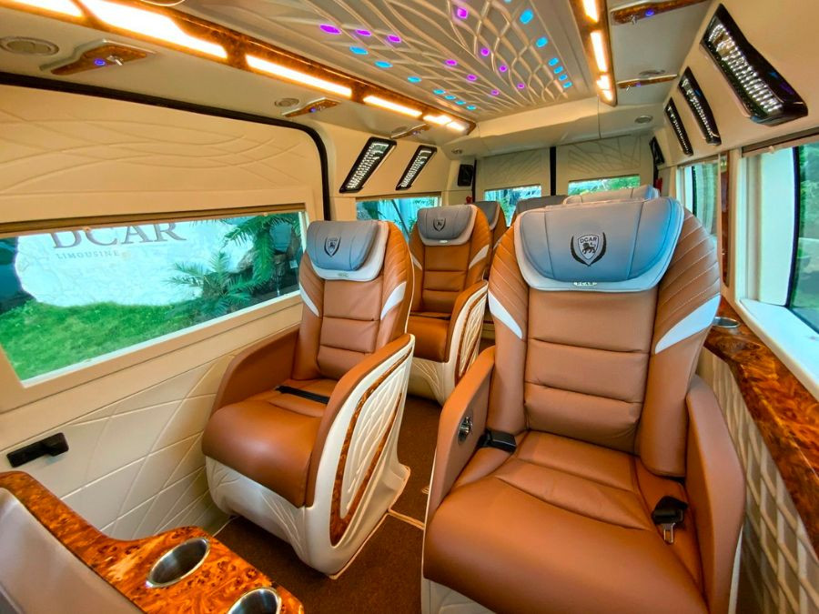 Nội thất xe Limousine tuyến Sài Gòn Bến Tre
