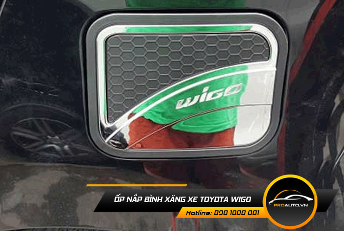 Ốp nắp bình xăng Toyota Wigo trang trí và bảo vệ
