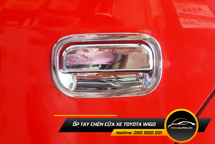 Ốp tay chén cửa mạ crom cho Toyota Wigo chống xước