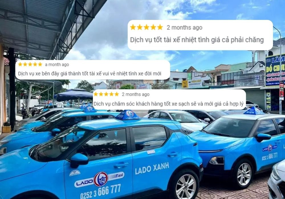 Phản hồi 5 sao từ khách hàng về chất lượng dịch vụ của Lado Taxi Biên Hòa