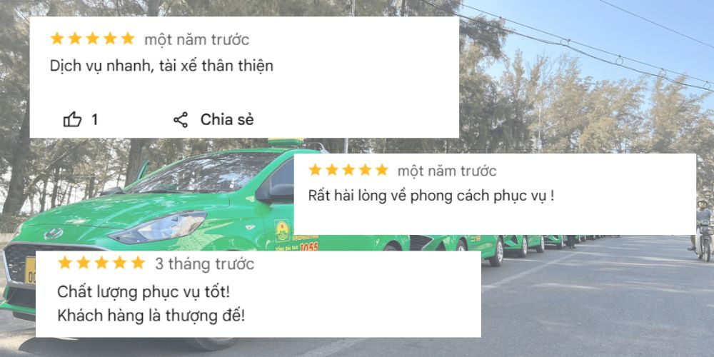 Phản hồi tích cực của khách hàng về chất lượng dịch vụ và tài xế của Taxi Mai Linh Hạ Long