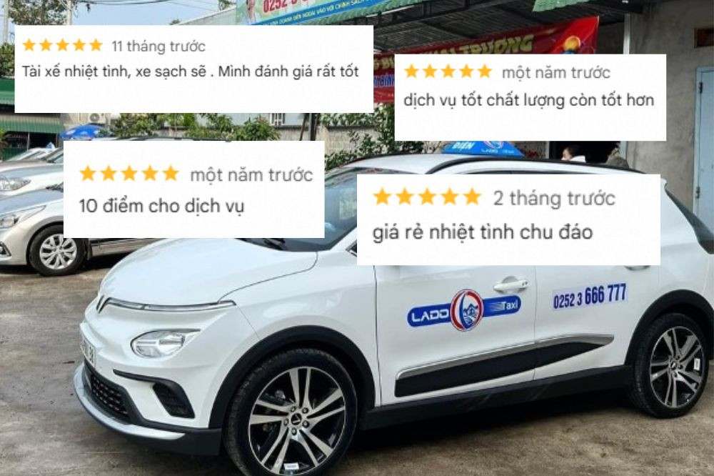 Phản hồi tích cực của khách hàng về dịch vụ taxi Lado tại An Nhơn, Bình Định