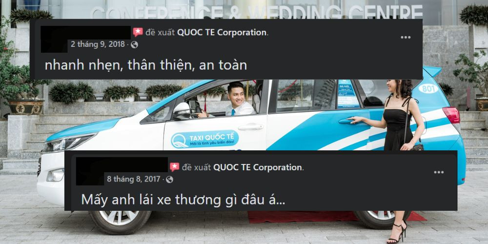Phản hồi tích cực của khách hàng về dịch vụ taxi Quốc Tế Nha Trang trên mạng xã hội