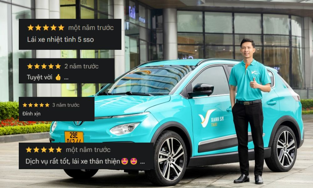 Phản hồi tích cực từ người dùng về dịch vụ taxi điện Xanh SM tại Uông Bí