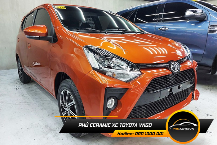 Phủ ceramic bảo vệ sơn xe Toyota Wigo