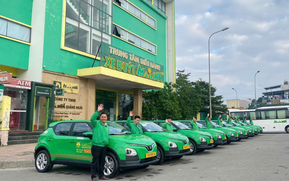 Phương tiện di chuyển Taxi Mai Linh hiện đại tại Bình Sơn Quảng Ngãi